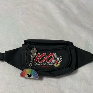 Disney Black Walt Disney World Fanny Pack 100 Years of Magic